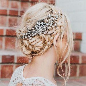 ✨💐Pearly Stars Silver Rhinestone Bridal Hair Pin